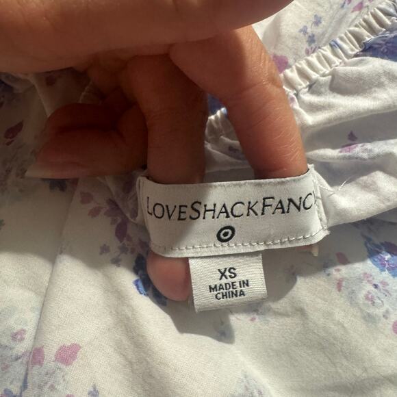 LoveShackFancy x Target Gemma Maxi Dress White Floral Puff Sleeve Size XS - Picture 3 of 9